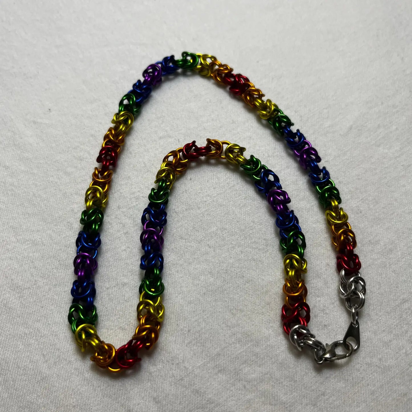 Chainmail Necklace - Rainbow / Byzantine - Chainmail
