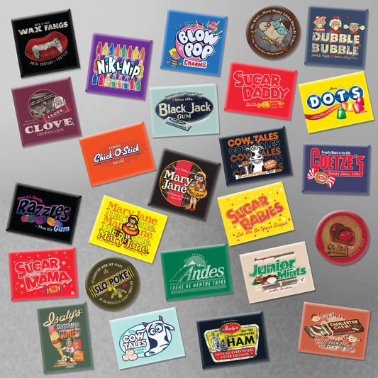 Assorted Candy Licensed Magnets - Grandpa Joe's Candy Shop