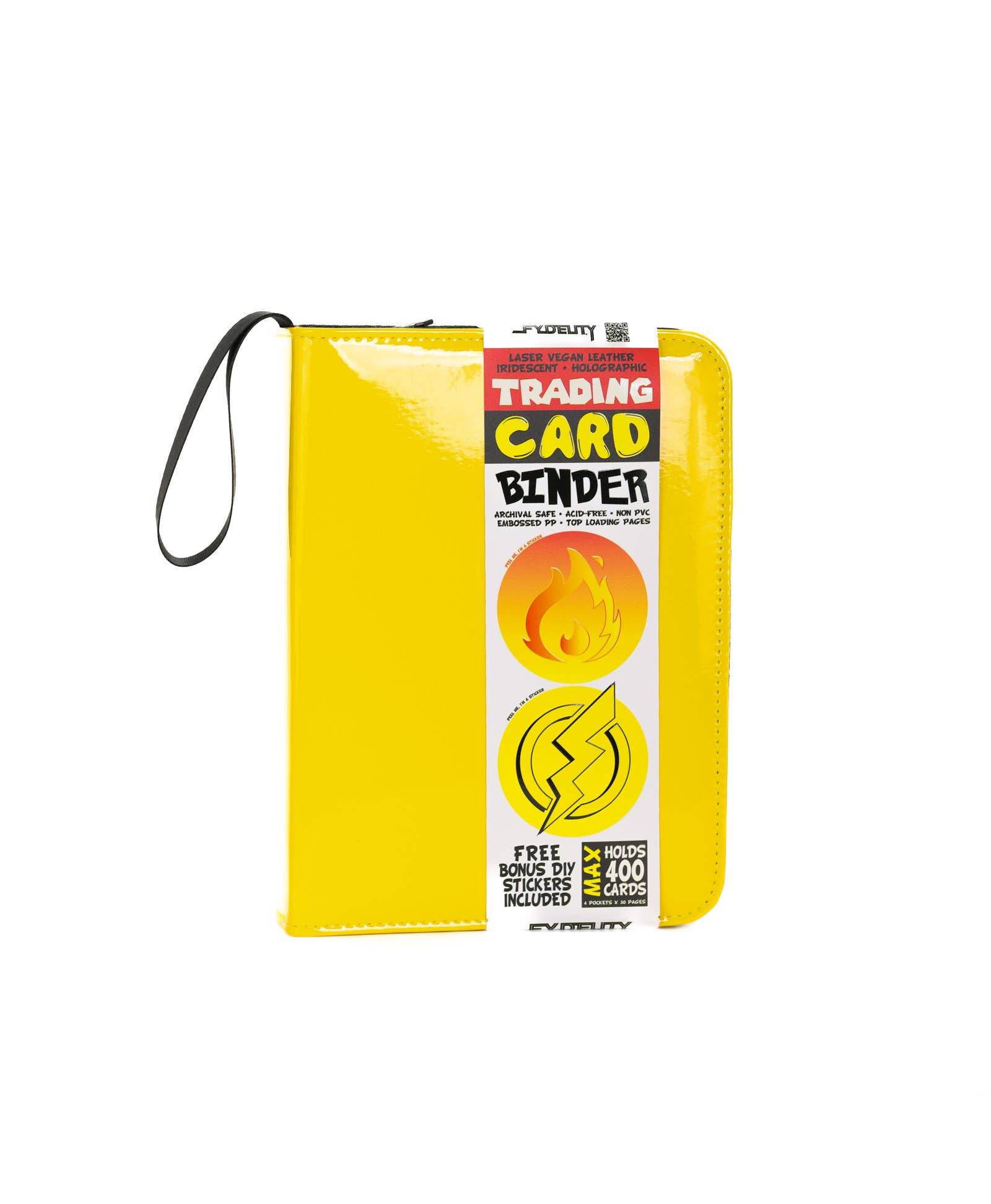 44051: Trading Card Binder | Max (400pcs) | Patent Yellow - Fydelity