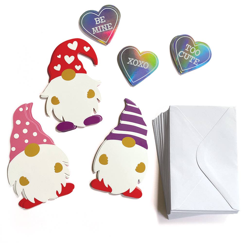 Paper House Productions - Gnome Holographic Classroom Pack Valentines