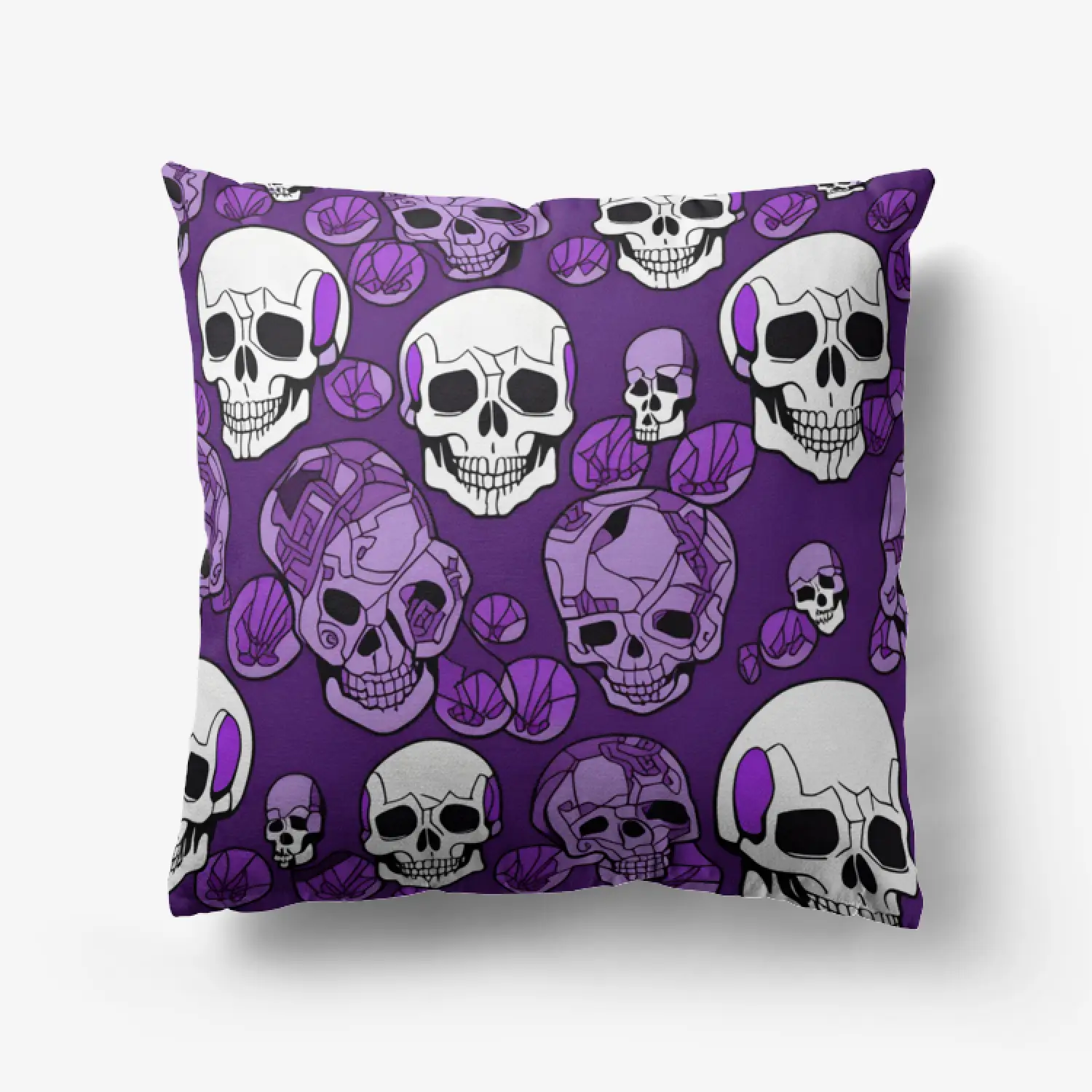 Purple Skull Home Goods Premium Hypoallergenic Throw Pillow