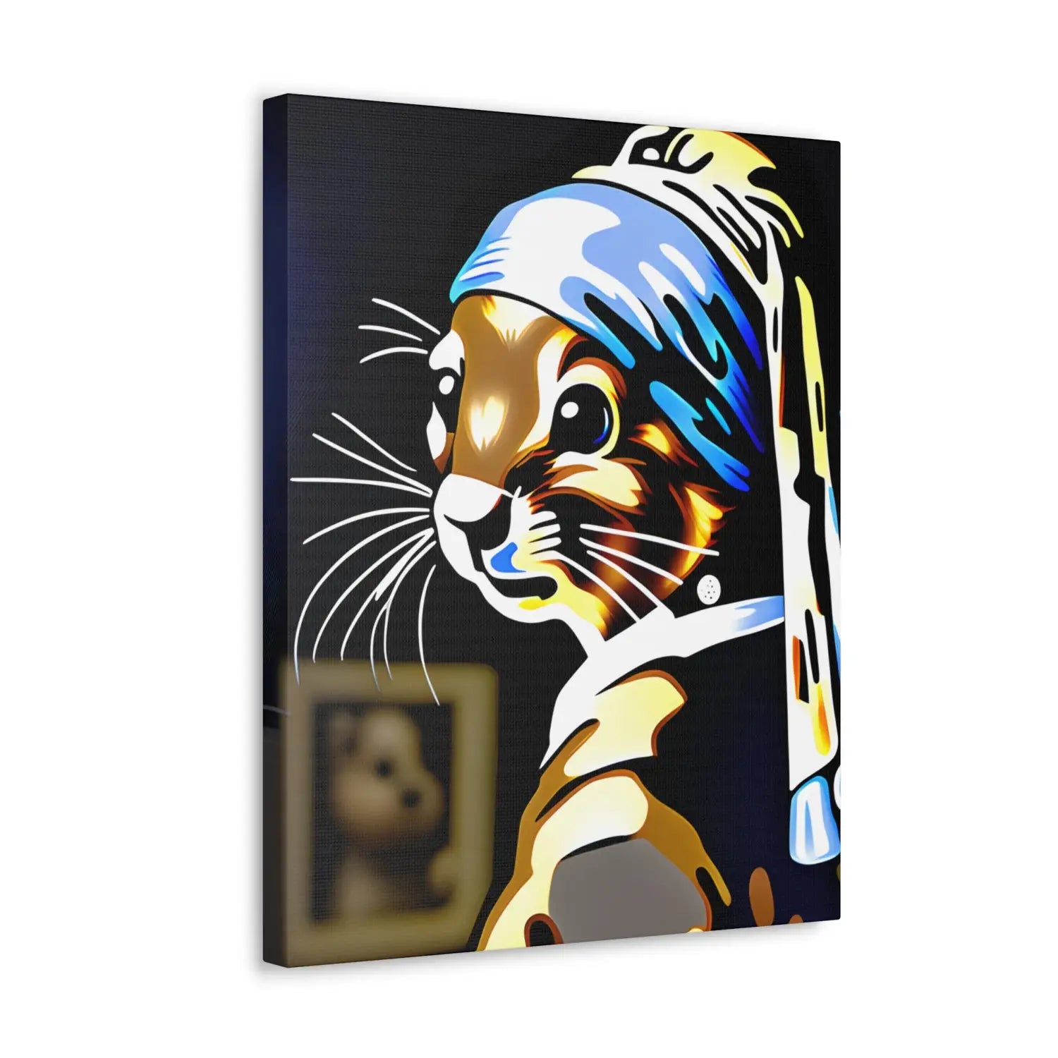 Squirrel with a Pearl Earring Canvas Print Wrap. - Canvas