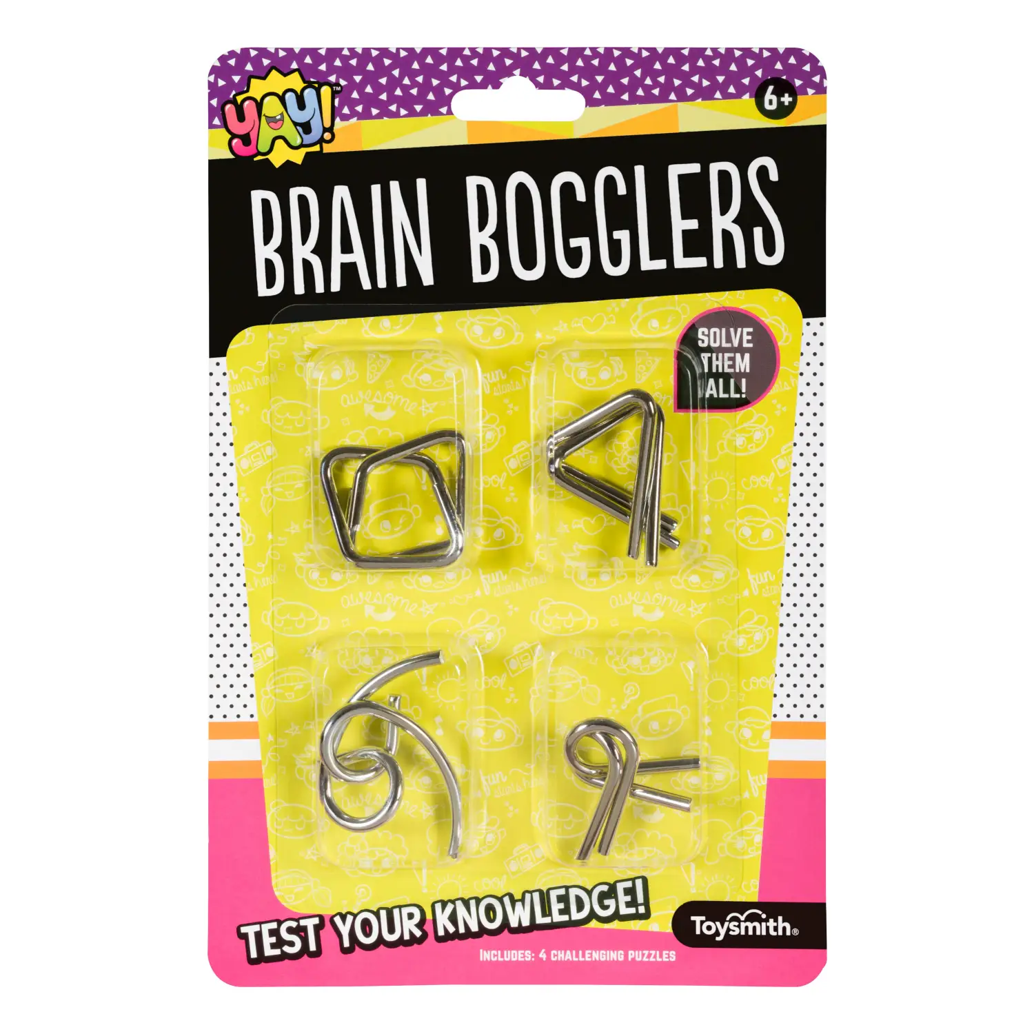Toysmith - Yay! Brain Bogglers Four Challenging Puzzles Fun