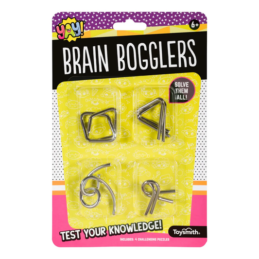 Toysmith - Yay! Brain Bogglers Four Challenging Puzzles Fun