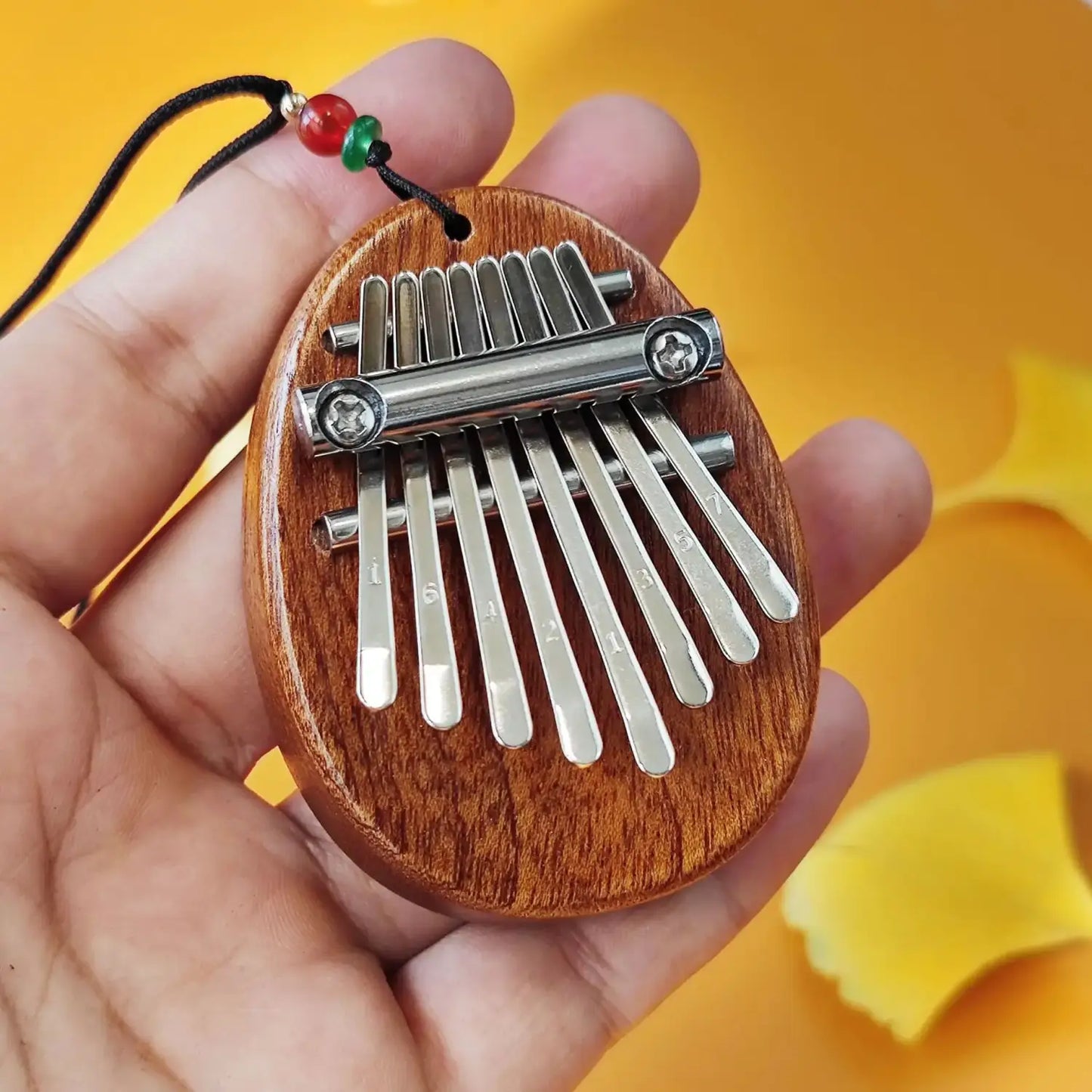 Wood Mini Thumb Piano Musical Toys 8 Tones Portable